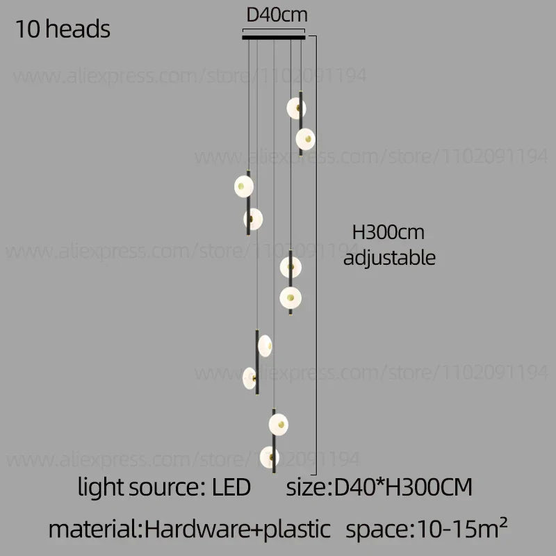 DecorBites™ LED Oval Chandelier for Modern Indoor Lighting in Bedroom and Living Room