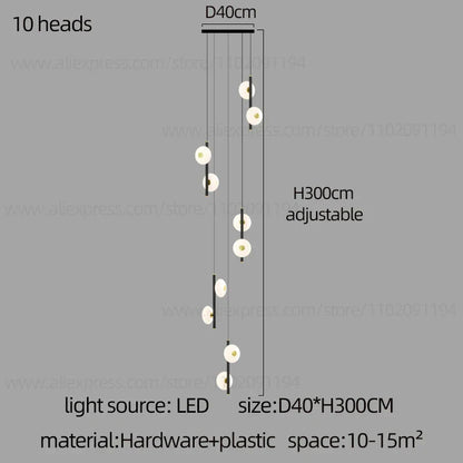 DecorBites™ LED Oval Chandelier for Modern Indoor Lighting in Bedroom and Living Room