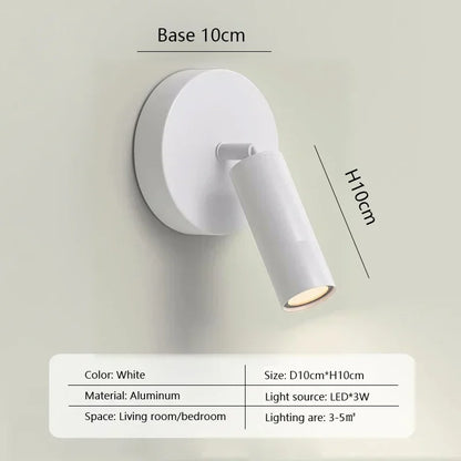 DecorBites™ Gold Aluminum LED Wall Lamp Rotatable for Bedroom Living Room Office