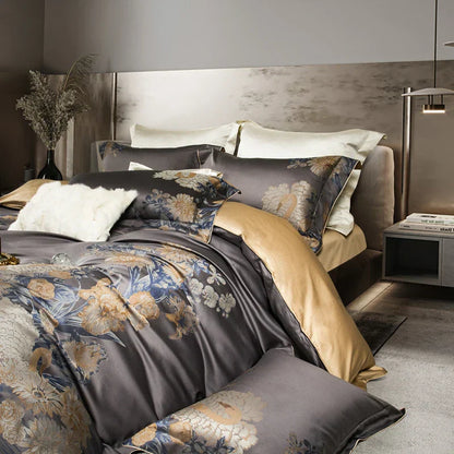 DecorBites™ 1500TC Egyptian Cotton Jacquard Bedding Set - Queen/King Size Linens