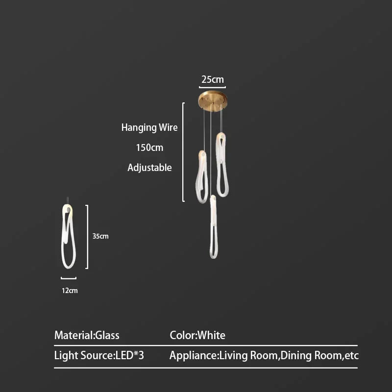 DecorBites™ LED Pendant Chandelier for Living & Dining Room Luxury Lighting Fixture