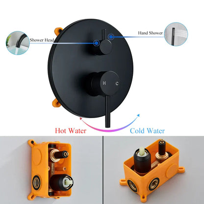 DecorBites™ Dual Handle Bathtub Faucet Set with Hand Sprayer and Wall Mount Spout