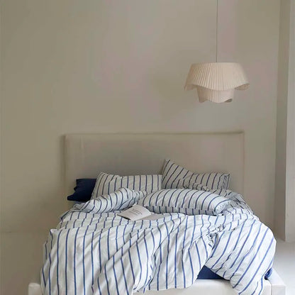 100% Cotton Black Stripe Duvet Cover Set in Various Sizes by DecorBites™