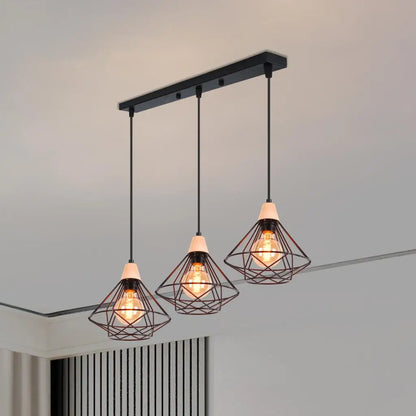 DecorBites™ Industrial Wood Ceiling Chandelier for Bedroom Cafe Bar Restaurant Decor