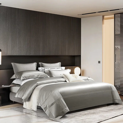 DecorBites™ 1000TC Egyptian Cotton Luxury Hotel Bedding Set: Duvet Cover, Sheet Set, Pillowcases