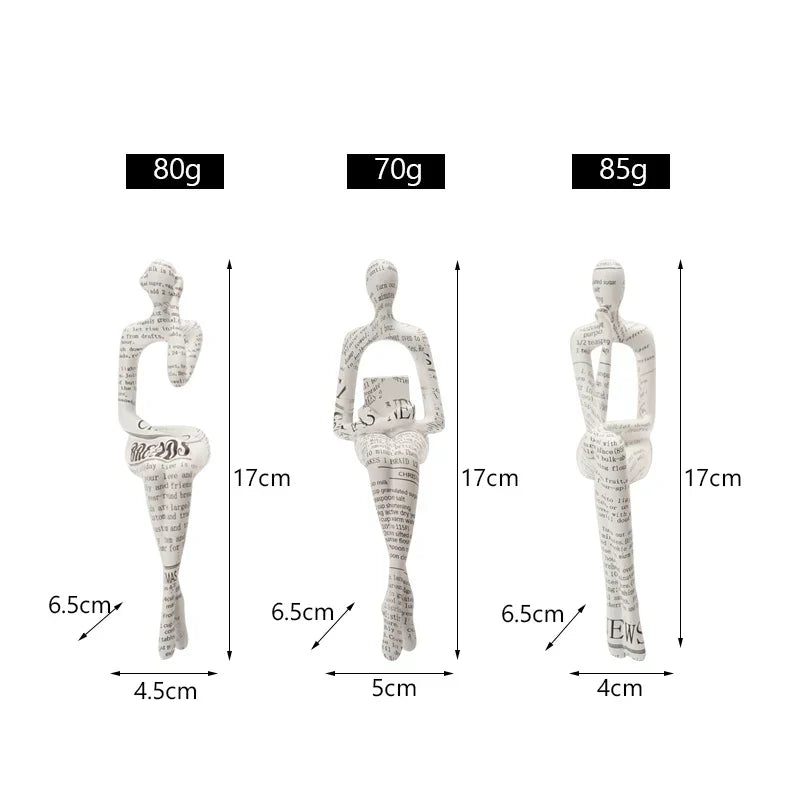 DecorBites™ Abstract Figurine Modern Pop Art Sculpture for Home Decor