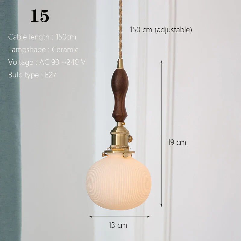 ™ Japanese Ceramic Pendant Light Scandinavian Style Luxury Lamp