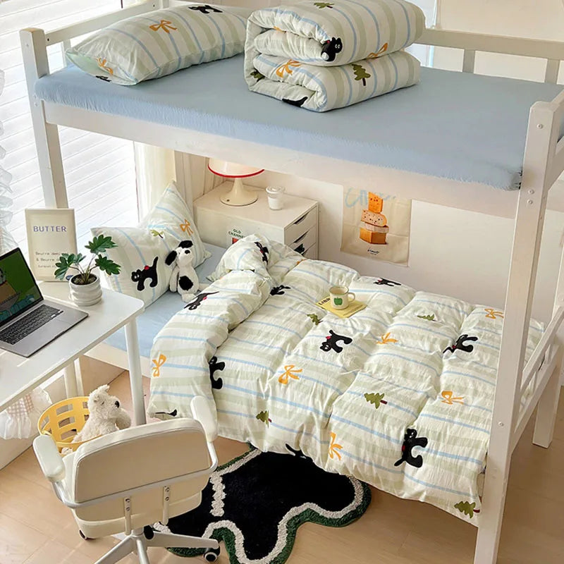 DecorBites™ Cartoon Printed Bedding Sets: Super-Soft, Skin Friendly, Summer Bed Sheet, Duvet Cover, Pillowcases