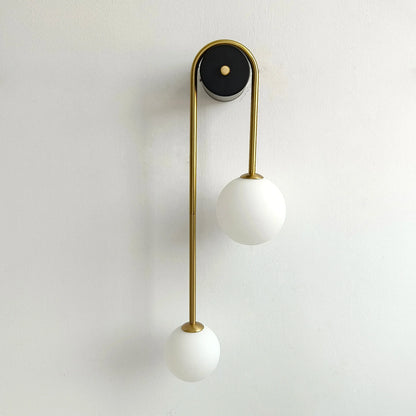 DecorBites™ Glass Ball Gold LED Wall Lamp for Modern Home Decor & Lighting