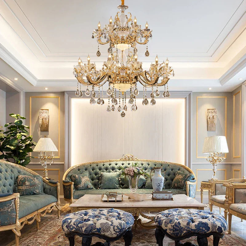 DecorBites™ Elegant Crystal Chandelier for Living Room, Dining Room, and Bedroom