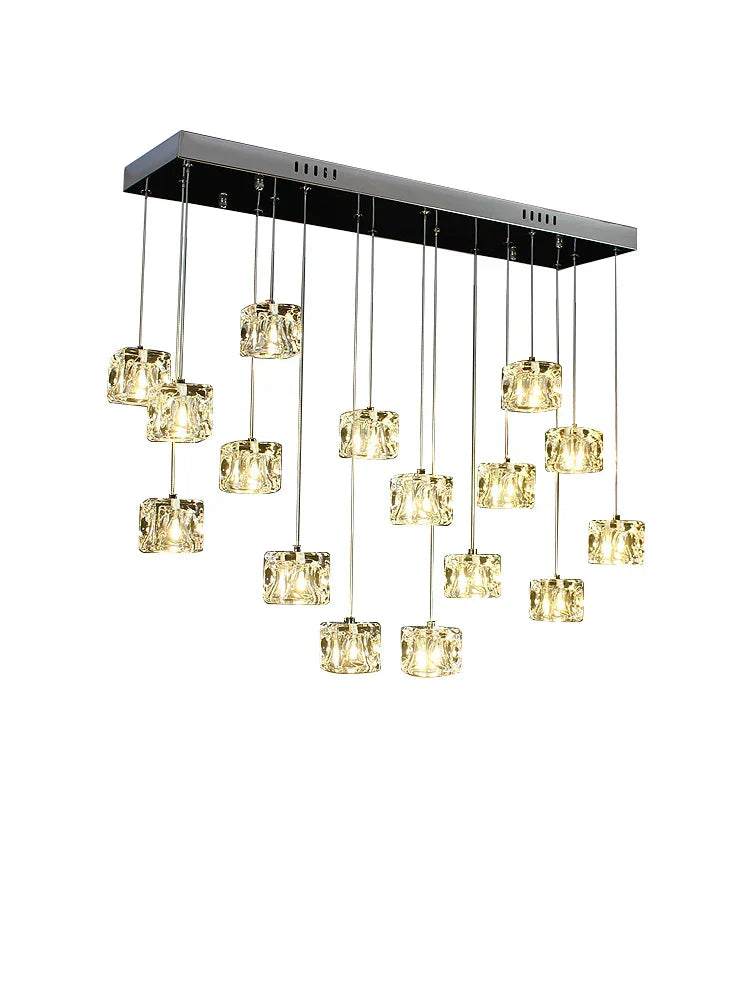 DecorBites™ Crystal Chandelier Pendant Light for Modern Indoor Dining and Kitchen Lighting
