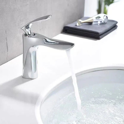 DecorBites™ Golden Bathroom Faucet Single Handle Sink Mixer Tap Deck Mounted Basin Tapware