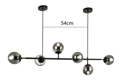 DecorBites™ Glass Ball Pendant Chandelier: Modern Nordic Art Ceiling Lighting for Dining Room & LOFT
