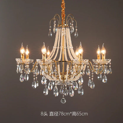 DecorBites™ French Pearl Chandelier, Elegant Retro Design for Luxurious Living Spaces