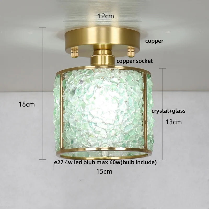 DecorBites™ Column Glass Crystal Ceiling Light for Nordic Modern Home Decor