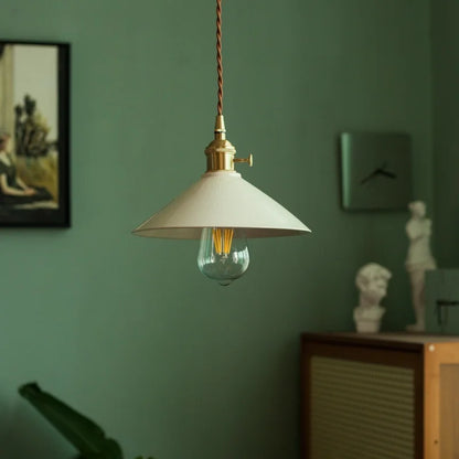DecorBites™ Beige Ceramic LED Pendant Lamp for Home and Commercial Spaces