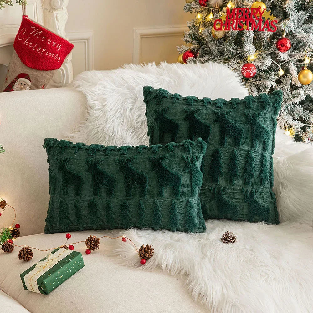 DecorBites™ Christmas Plush Pillow Case Set - Festive Holiday Sofa Decor, 2023