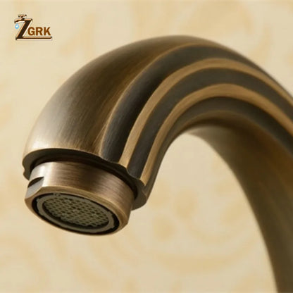 DecorBites™ Antique Brass Bathroom Faucet Set with Double Handles for Bathtub and Sink