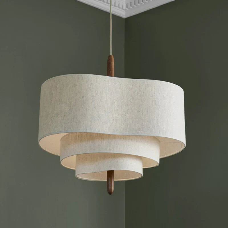 ™ Japanese Fabric Chandelier Retro Style Pendant Light for Living Room, Bedroom, Restaurant, Hotel