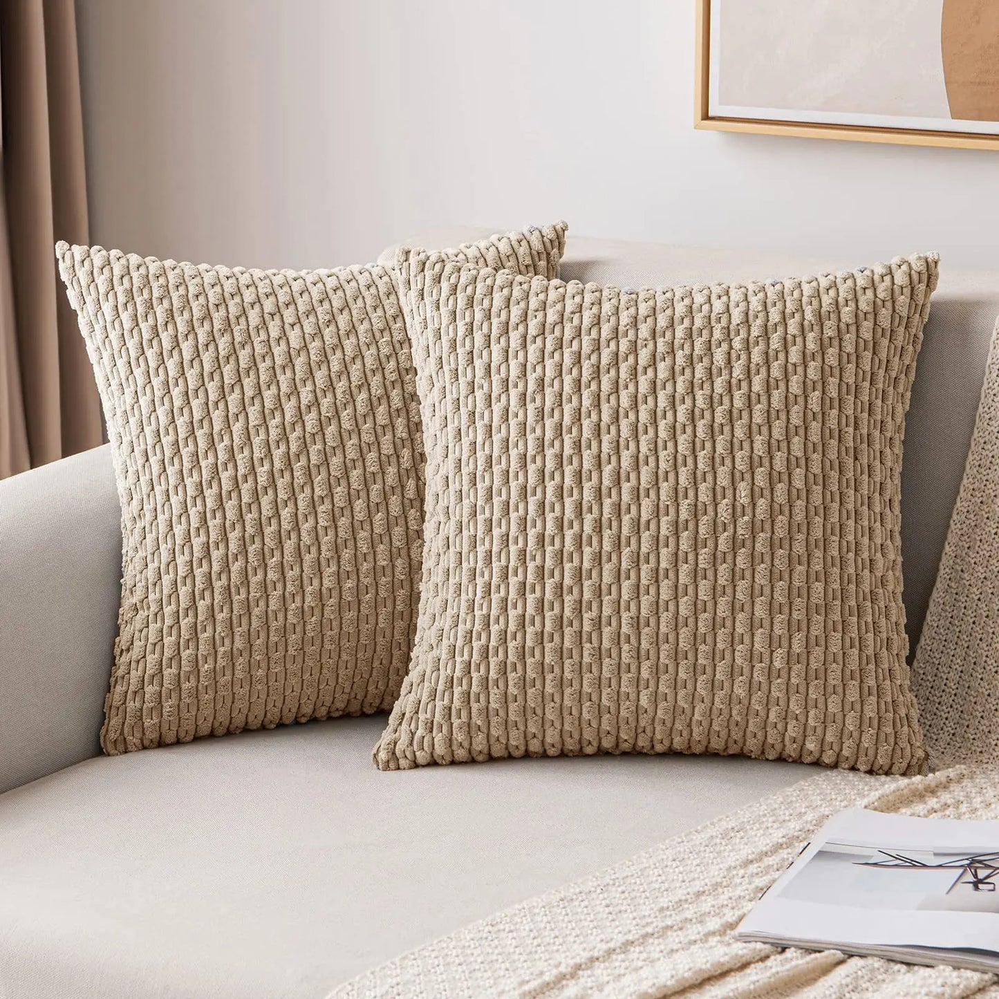 DecorBites™ Decorative Pillow Cover 45x45cm for Living Room Sofa Home Decor
