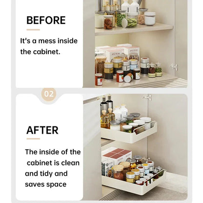 ™ Kitchen Organizer Rack for Cabinets Storage and Tableware - Slide Dish Rack