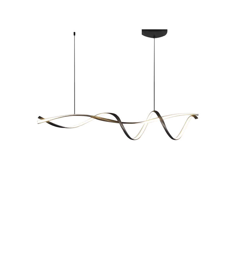 DecorBites™ Black Modern LED Chandelier Dining Room Kitchen Island Bar Ceiling Fixture