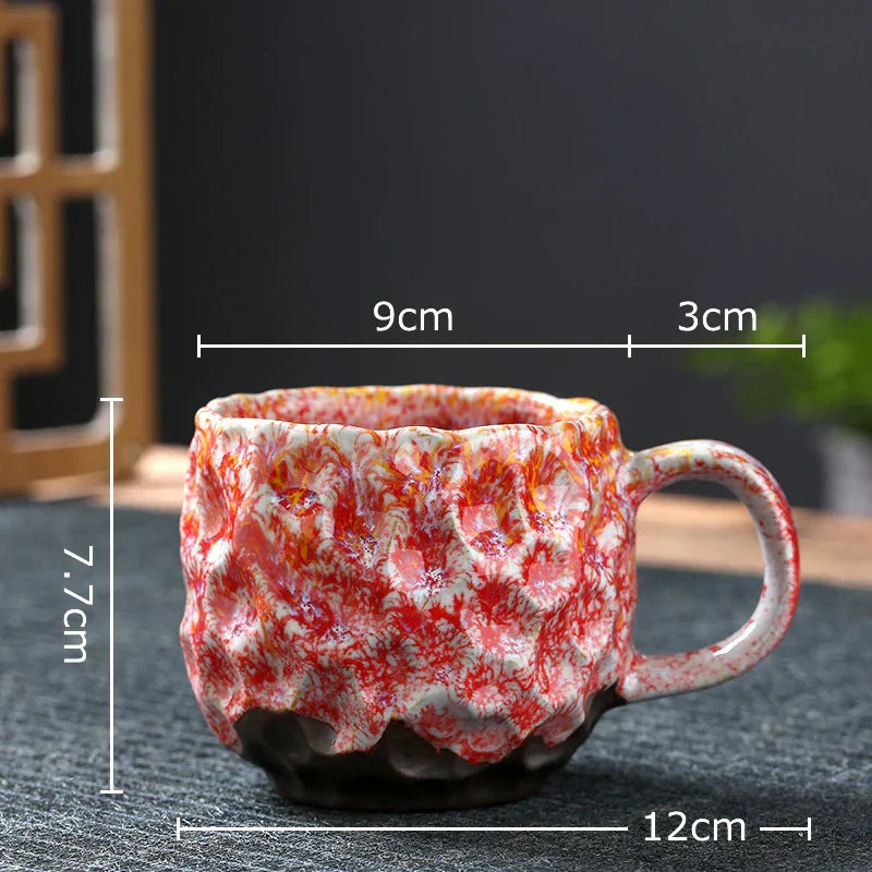 DecorBites™ Hammer Pattern Porcelain Mugs, Set of 2
