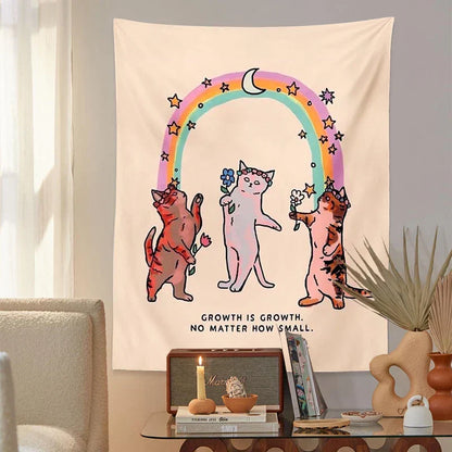 DecorBites™ Cat Tapestry Wall Hanging for Home Decor and Wall Art