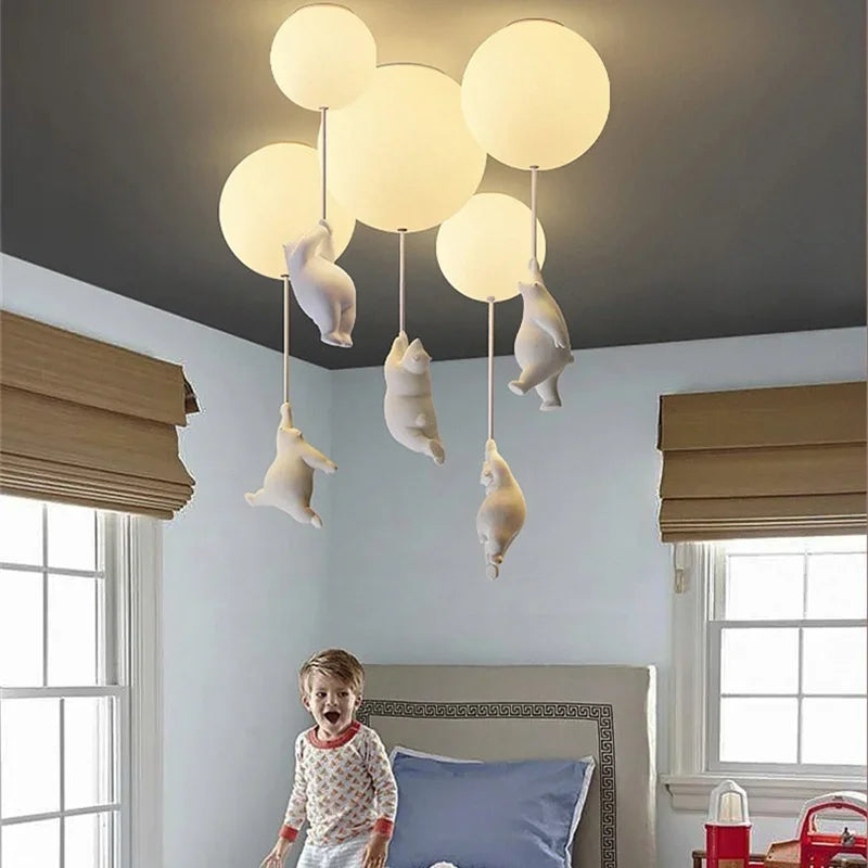 ™ Kids Bear LED Ceiling Light - Designer Bedroom Pendant Lamp