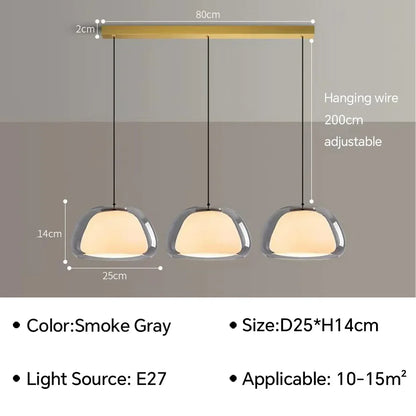 DecorBites™ Glass Jelly Pendant Lamp - Minimalist Luxury Design for Home Living Room
