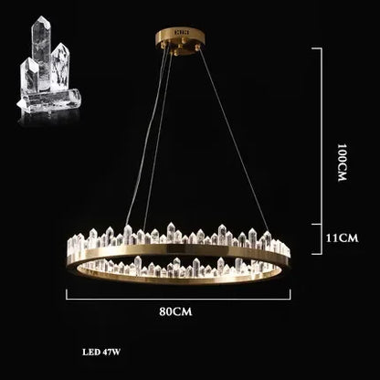 DecorBites™ Arrow Crystal LED Chandelier: Modern Living Room Dining Table Bedroom Home Light