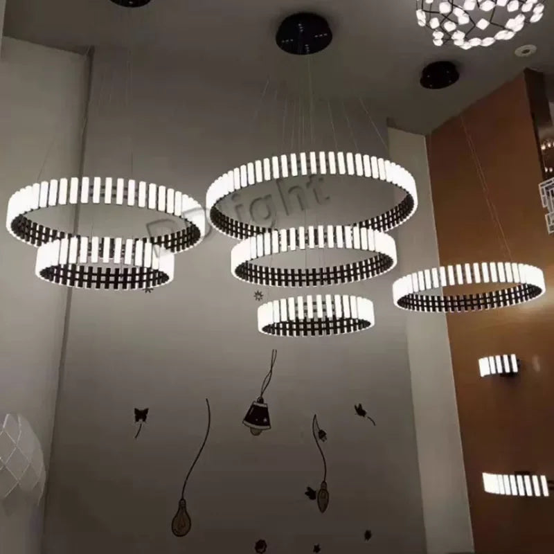 DecorBites™ Lstre Modern Circle Chandelier for Bright 360° Lighting in Living Room, Bedroom, Kitchen