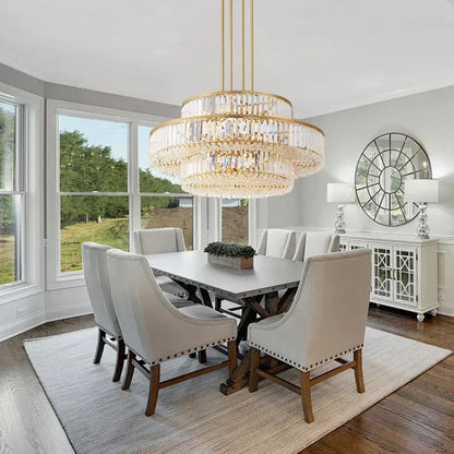 DecorBites™ Gold Crystal LED Multi-layer Pendant Lights for Living Room Bedroom Decoration