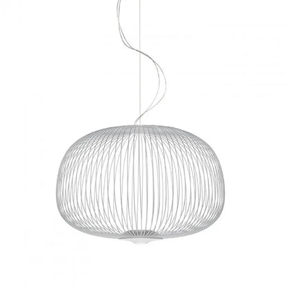 DecorBites™ Gold Cage LED Pendant Lamp Spokes Chandelier