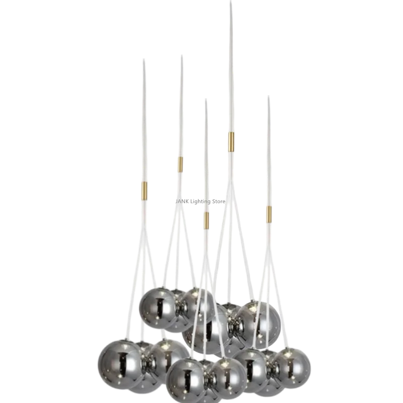 DecorBites™ Glass Ball Chandelier - Nordic Modern Designer LED Pendant Lights for Home Decor