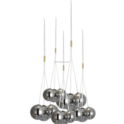 DecorBites™ Glass Ball Chandelier - Nordic Modern Designer LED Pendant Lights for Home Decor