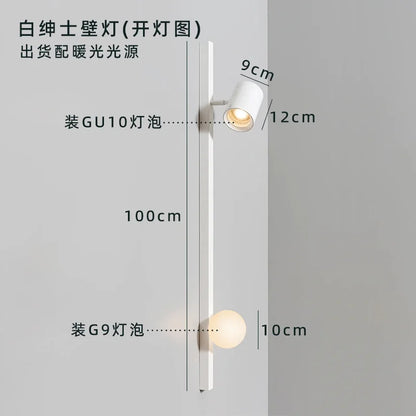 DecorBites™ Black/White Wooden Wall Lamp for Minimalist Style Living Spaces