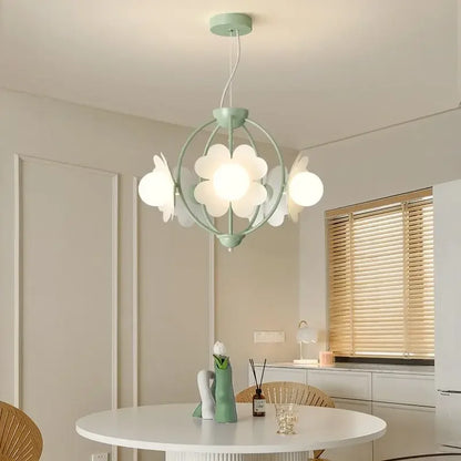 DecorBites™ LED Flower Chandelier: French Retro Style for Bedroom, Living Room, Restaurant