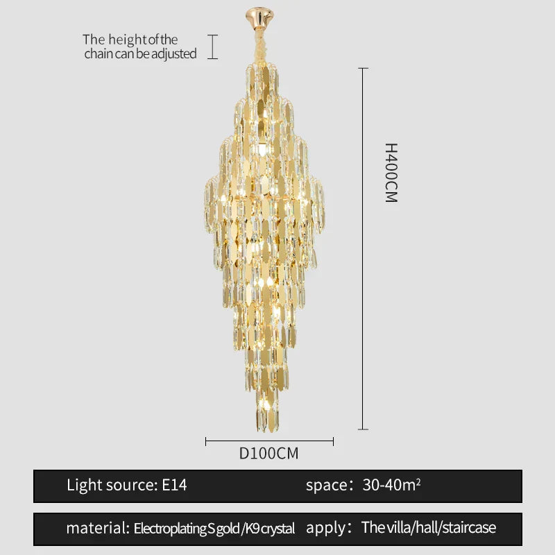 DecorBites™ Crystal Chandelier for Modern European Style Living Rooms