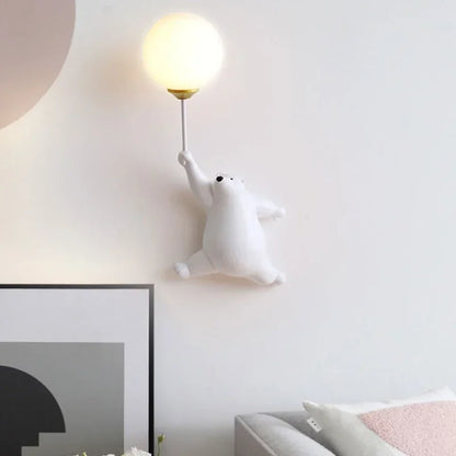 DecorBites™ Kids Bear Wall Light Moon Decor for Girl Bedroom