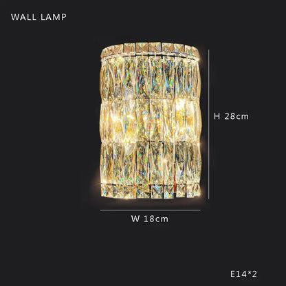 ™ Large Crystal Chandelier Chrome Hanging Lamp for Dining Room Decor