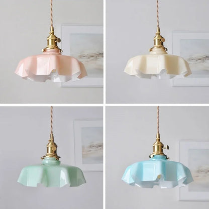 DecorBites™ Blue Flower Glass LED Ceiling Light | Nordic Modern Flush Mount Lamp