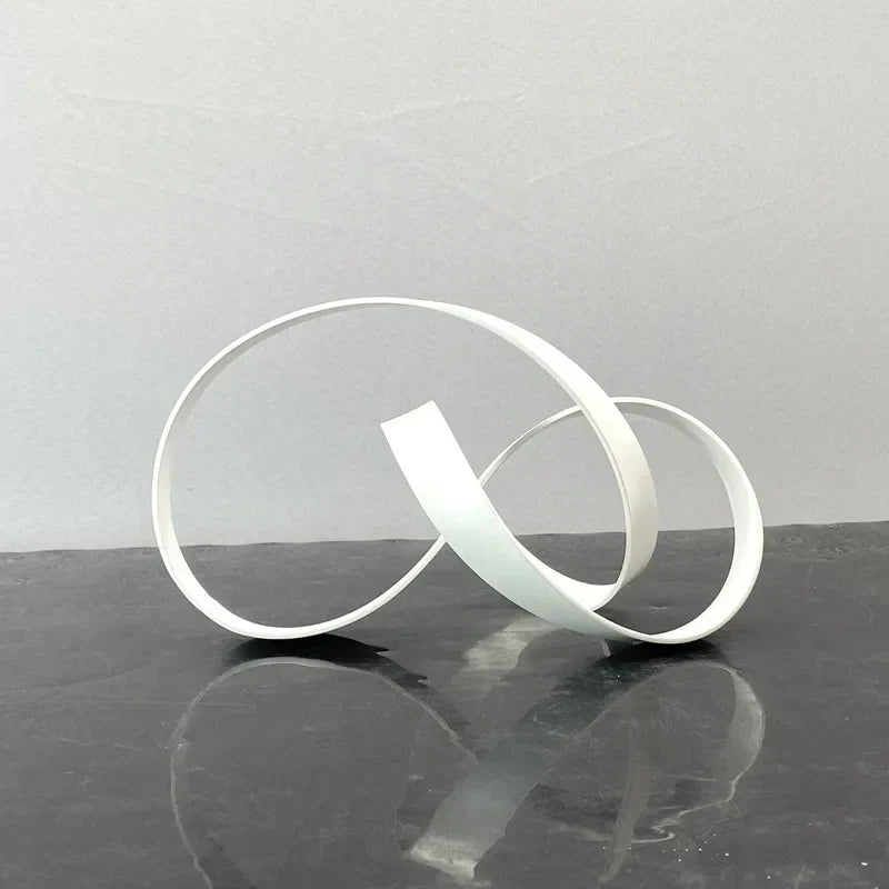 DecorBites™ Abstract Knot Golden Tape Metal Sculpture Figurine for Room Decoration
