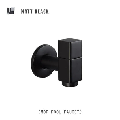 DecorBites™ Brass Black Wall Mount Garden Faucet for Extended Outdoor Use