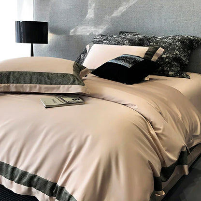 DecorBites™ 1400TC Egyptian Cotton Luxury Bedding Set with Duvet Cover, Sheet, Pillowcases
