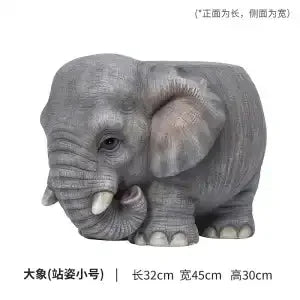 DecorBites™ Animal Resin Sculpture Footstool Seat Cartoon Statue Chair for Living Room