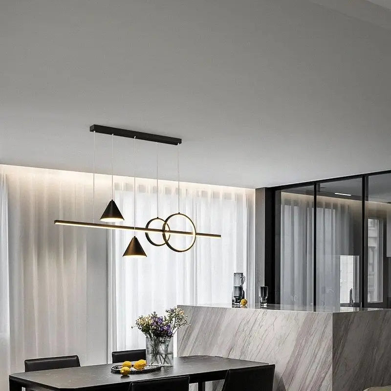 DecorBites™ Black Nordic Designer Dining Pendant Lamp: Stylish Lighting for Home Decor