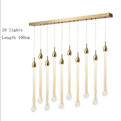 DecorBites™ 3W Round Stairs LED Chandelier: K9 Crystal, Metal Fixture, DIY Lamp for Villa