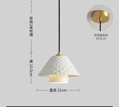 DecorBites™ Copper Ceramic Pendant Lights for Home Decoration