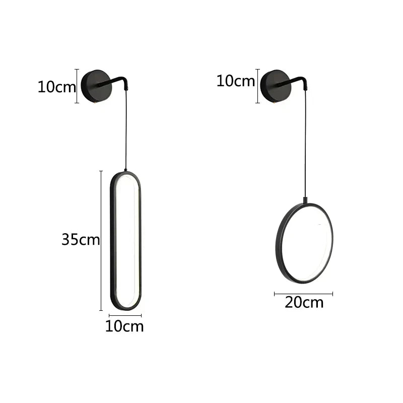 DecorBites™ Black Ring LED Wall Lamp - Modern Nordic Style Indoor Light Fixture